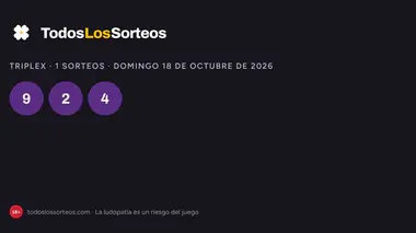 Triplex de la ONCE del domingo 18 de octubre de 2026: resultados del día