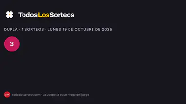 Dupla de la ONCE del lunes 19 de octubre de 2026: resultados del día